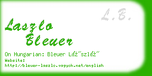 laszlo bleuer business card